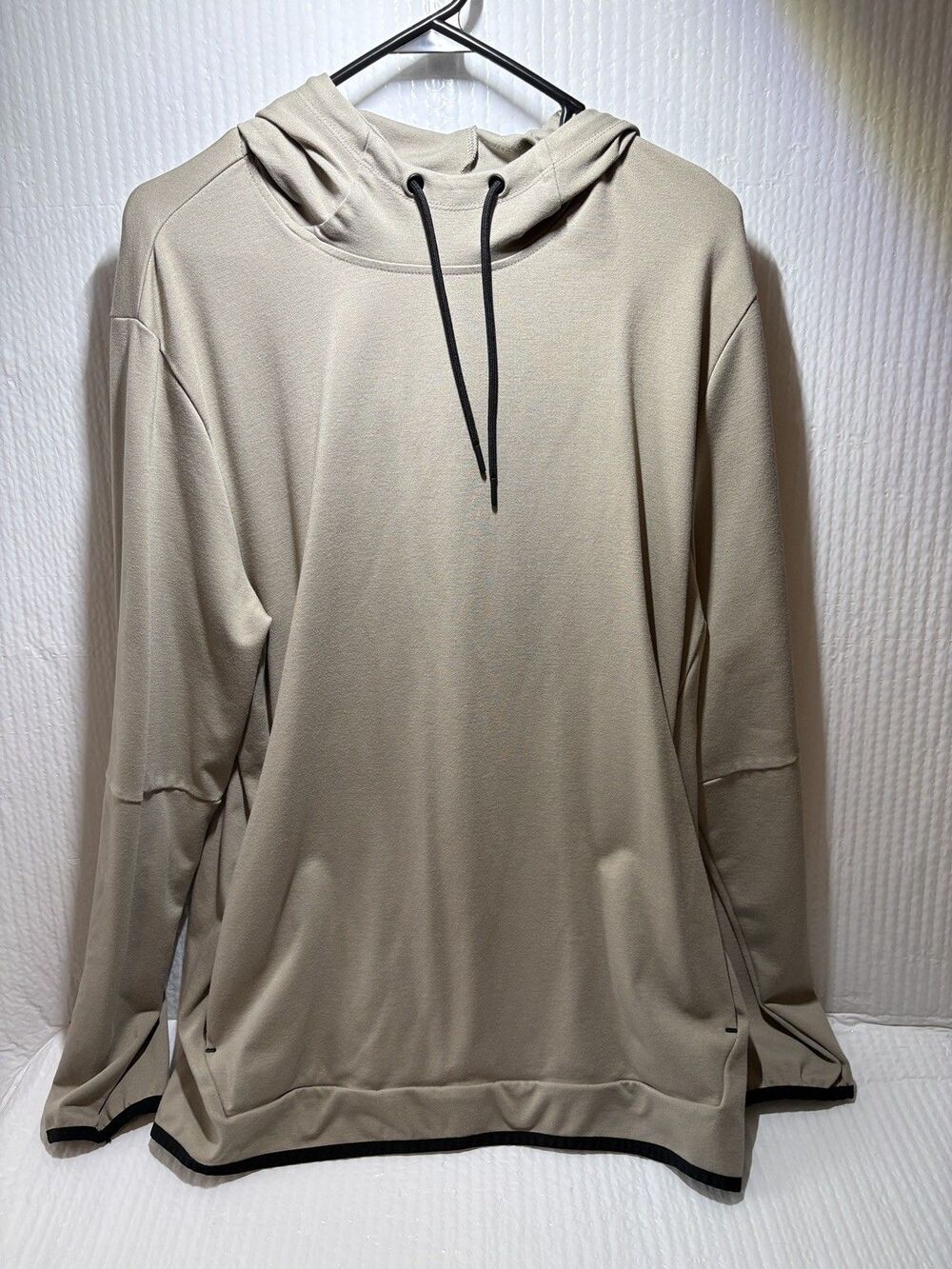 Member's Mark Beige Luxe Hoodie Men's XL Fleece Jacket w/ Pockets Activewear